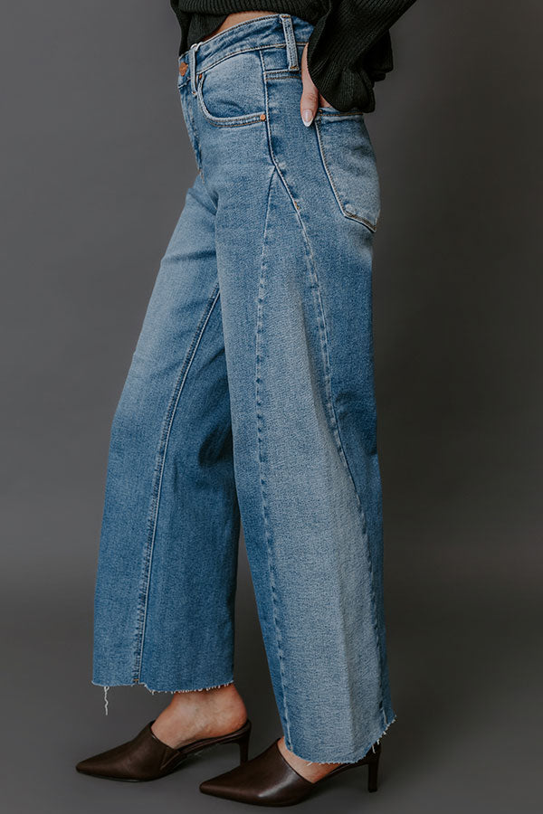 RISEN Tatum Midrise Crop Barrel Leg Jean Image - 3