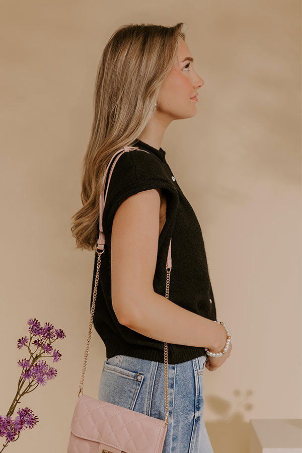 Bound In Style Knit Top in Black Image - 3