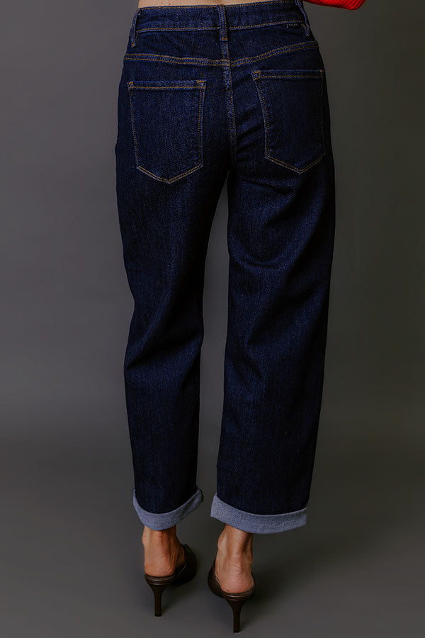 RISEN Margaret Midrise Slouchy Cropped Jean Image - 5