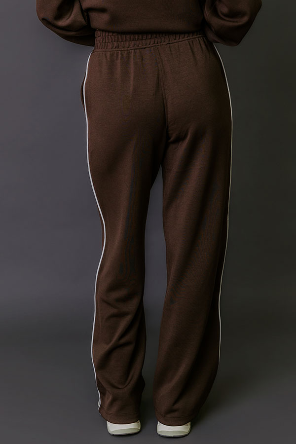 Elite Comfort High Waist Scuba Straight Leg Pants in Chestnut Image - 5