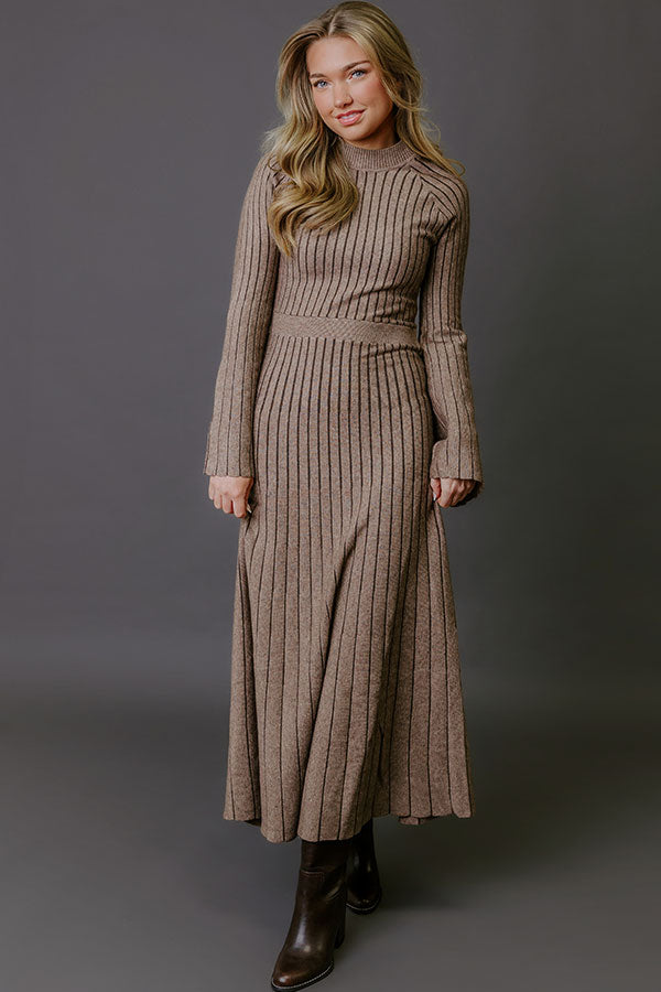 Street Style Ribbed Maxi Dress Image - 1