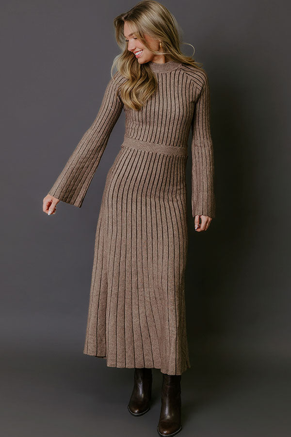 Street Style Ribbed Maxi Dress Image - 4