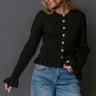 Modern Classic Knit Sweater Top in Black Image - 1