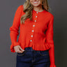 Modern Classic Knit Sweater Top in Scarlet Image - 1