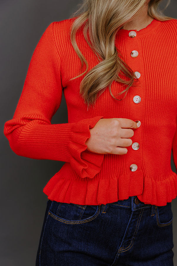 Modern Classic Knit Sweater Top in Scarlet Image - 2