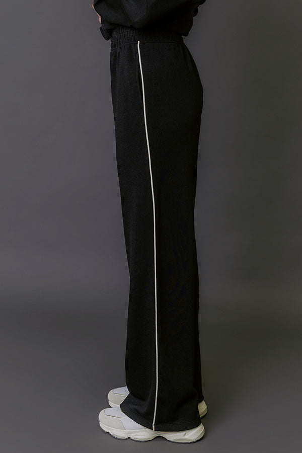 Elite Comfort High Waist Scuba Straight Leg Pants in Black Image - 3