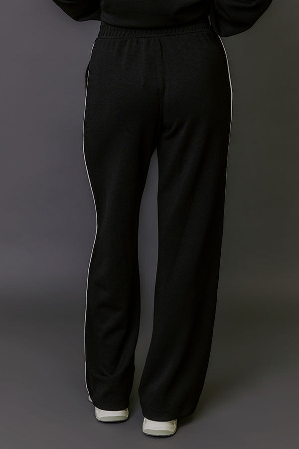 Elite Comfort High Waist Scuba Straight Leg Pants in Black Image - 4