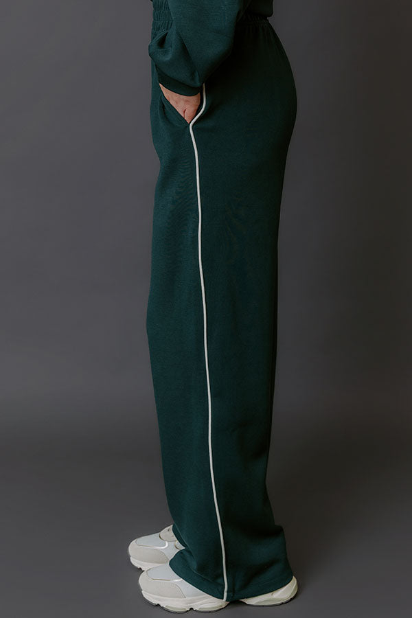 Elite Comfort High Waist Scuba Straight Leg Pants in Forest Image - 4