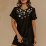 Classic Elegance Embellished Mini Dress in Black Image - 1