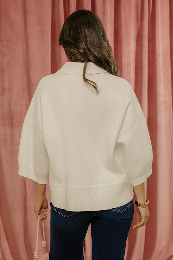 Spring Social Knit Sweater Top Image - 4