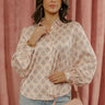 Midtown Chic Satin Button Up Top in Pink Image - 1