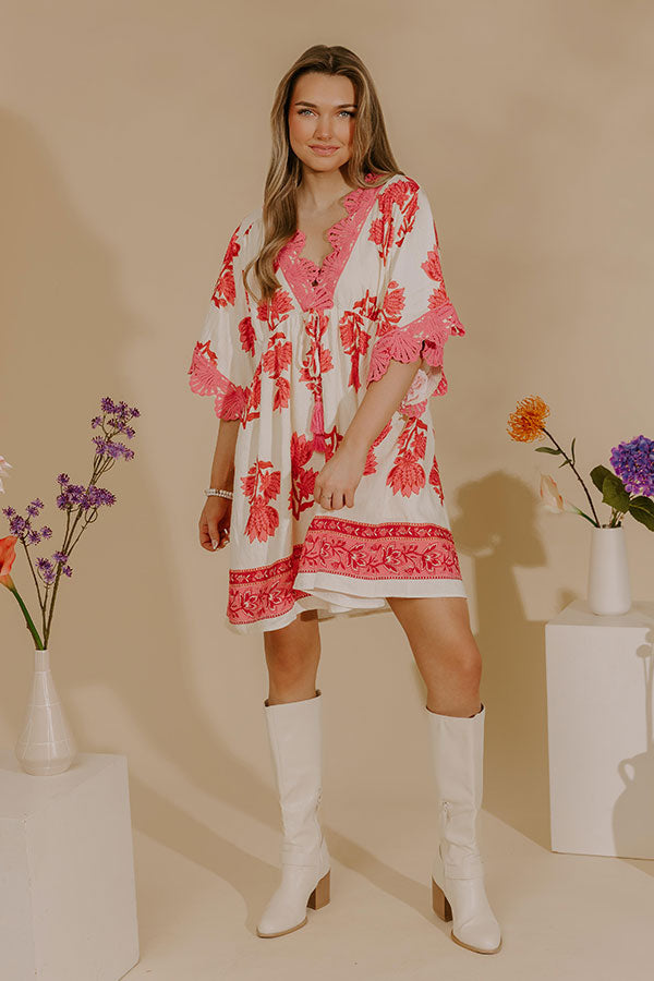 Petal Coast Floral Mini Dress in Pink Image - 1