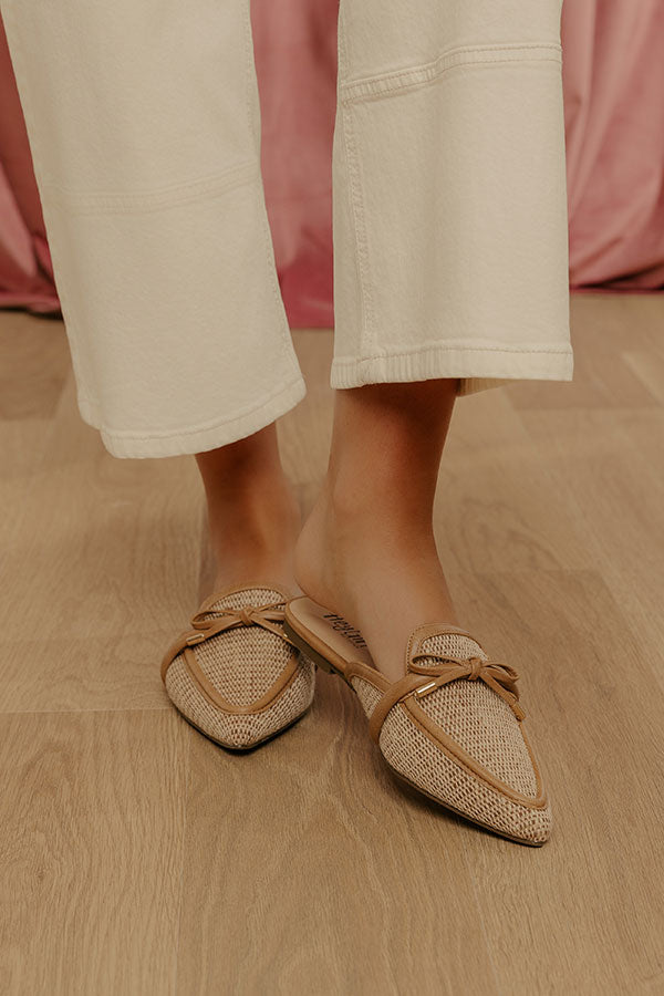 The Zamora Raffia Woven Flats Image - 2