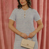 Midtown Prep Tweed Mini Dress in Sky Blue Image - 1