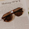 FREYRS Billie Aviator Sunglasses in Dark Tortoiseshell Image - 1