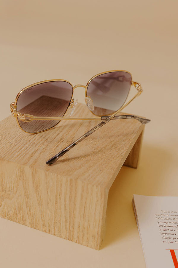 FREYRS Lea Round Sunglasses in Gradient Grey Image - 2