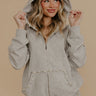 Cloud Nine Pearl Embellished Zip Up Sweater Image - 1