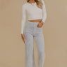 JUST USA Sailor High Waist Wide Leg Stripe Jean Image - 1