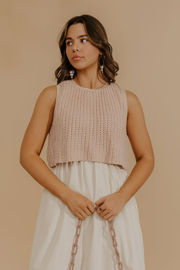 Sweet Intentions Mixed Media Midi Dress Image - 3