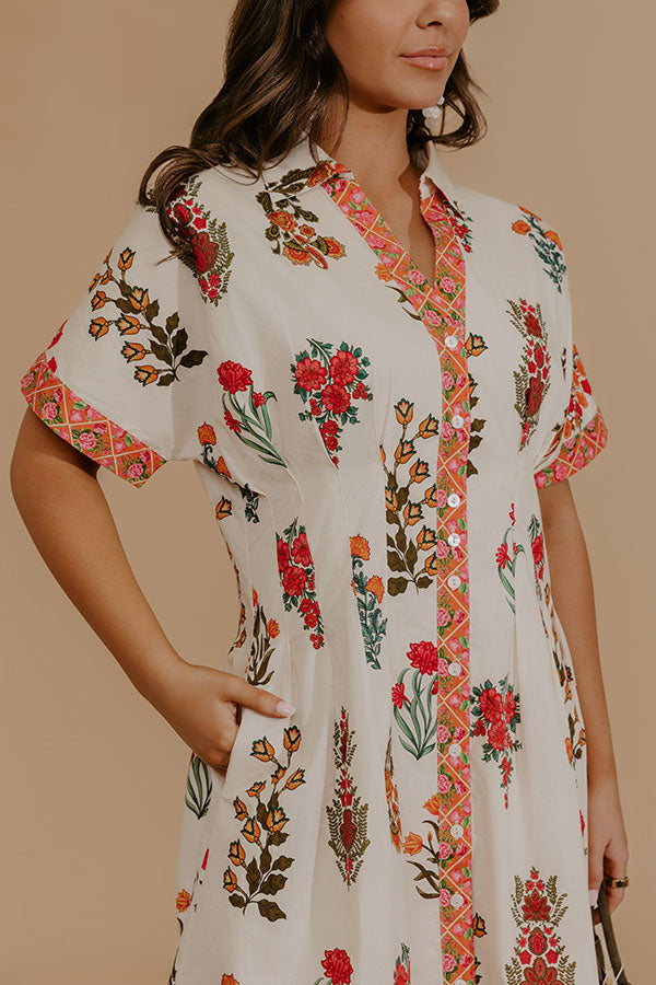 Petal Dream Button Down Mini Dress Image - 5