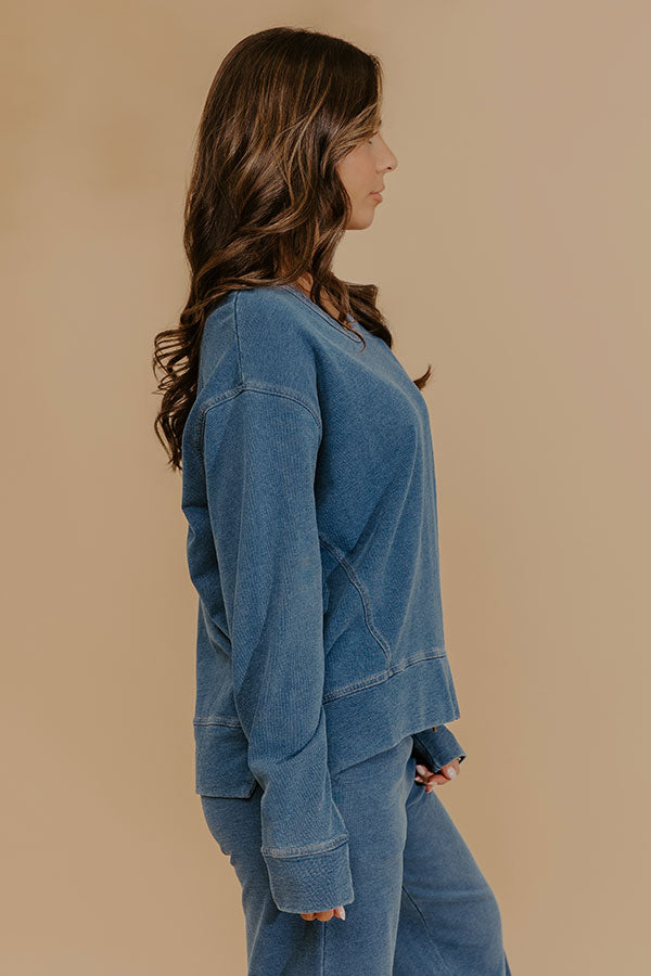 Weekend Breeze Terry Knit Sweatshirt Image - 2