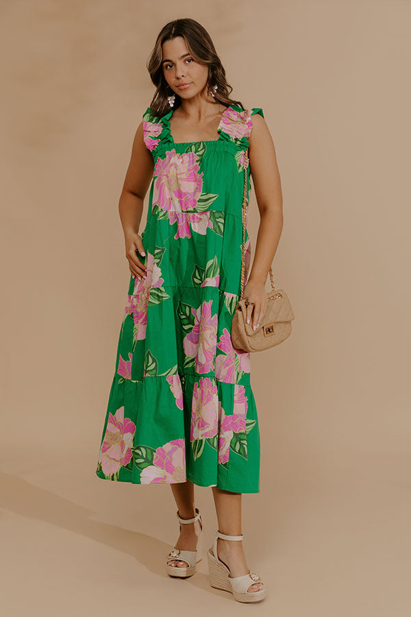 Sunset Suite Floral Midi Dress Image - 2