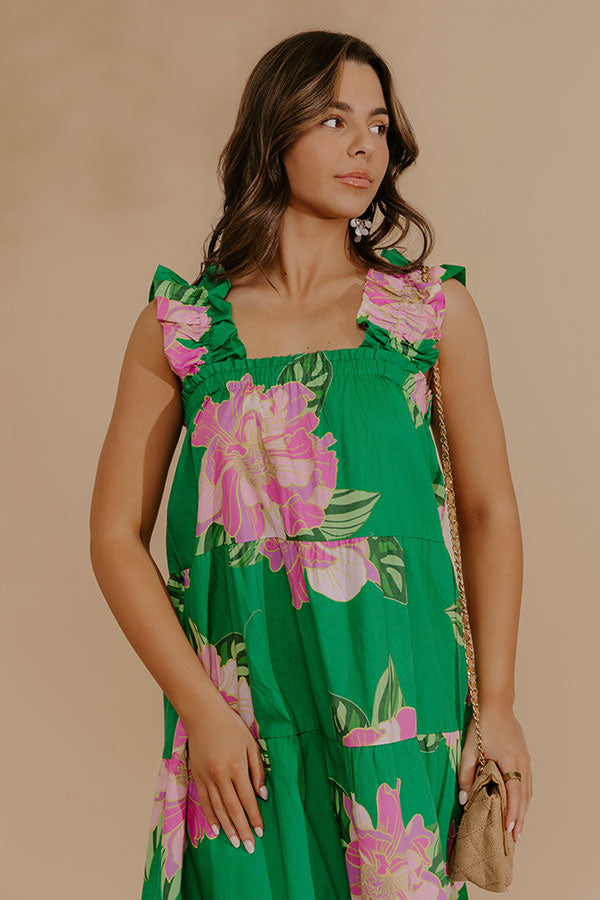 Sunset Suite Floral Midi Dress Image - 5