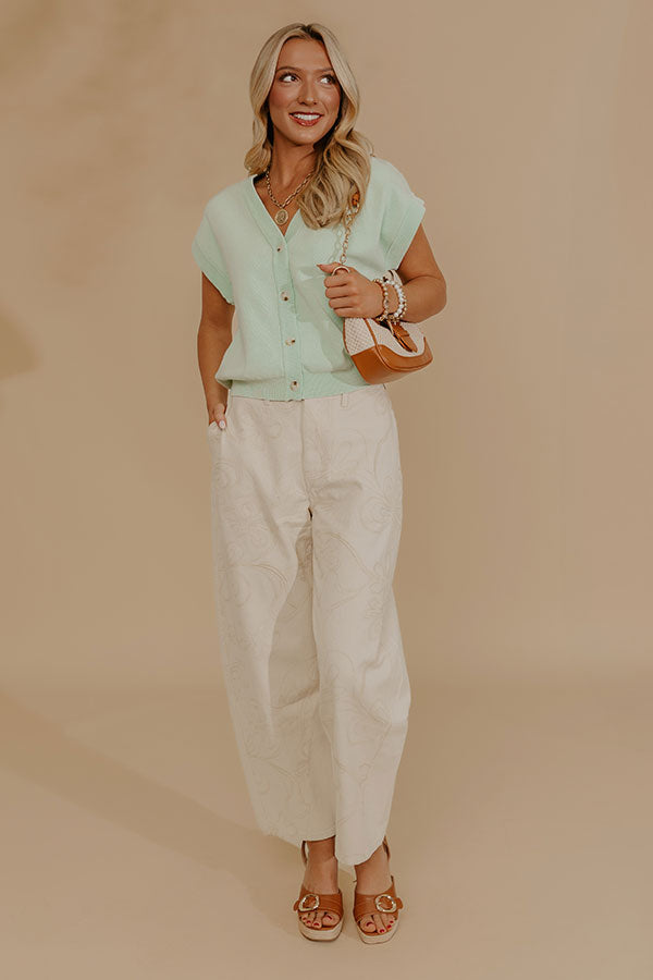 Spring Whisper Knit Top in Mint Image - 4
