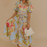 Garden Party Ready Floral Button Down Midi Dress Image - 1