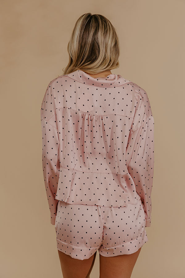 Wine And Unwind Satin Pajama Top Image - 4