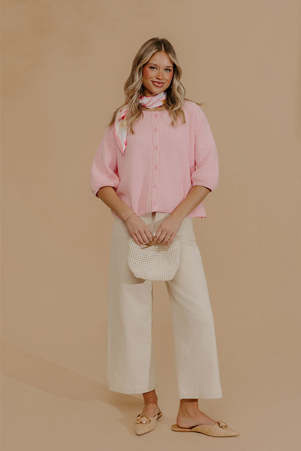 Uptown Muse Knit Sweater Top in Pink Image - 2