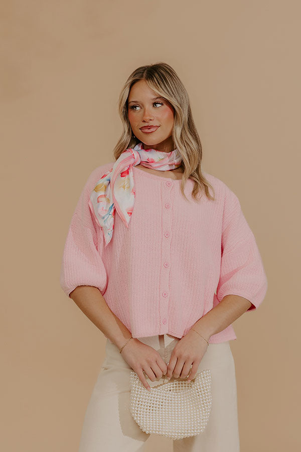 Uptown Muse Knit Sweater Top in Pink Image - 1