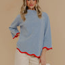 Sweet Day Knit Top in Light Blue Image - 1