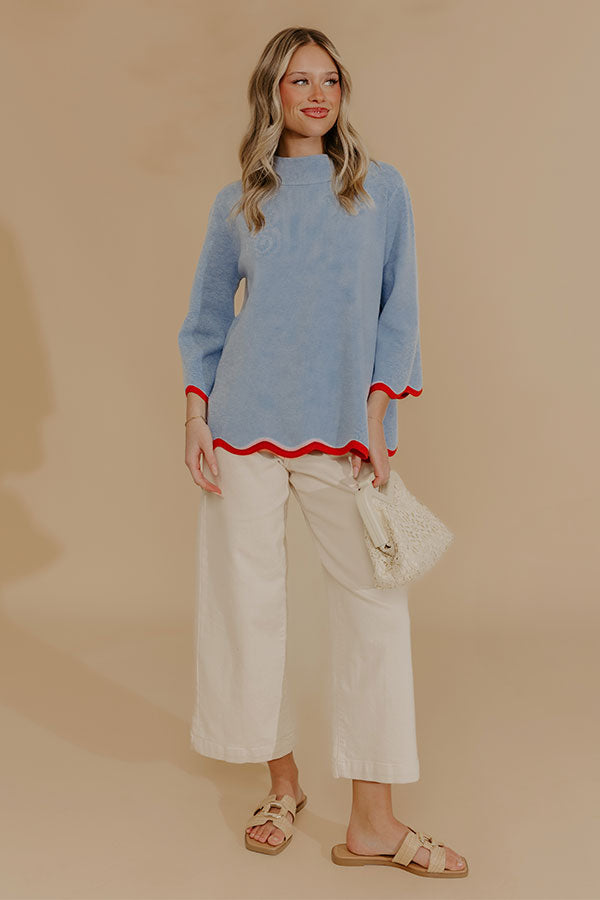 Sweet Day Knit Top in Light Blue Image - 2