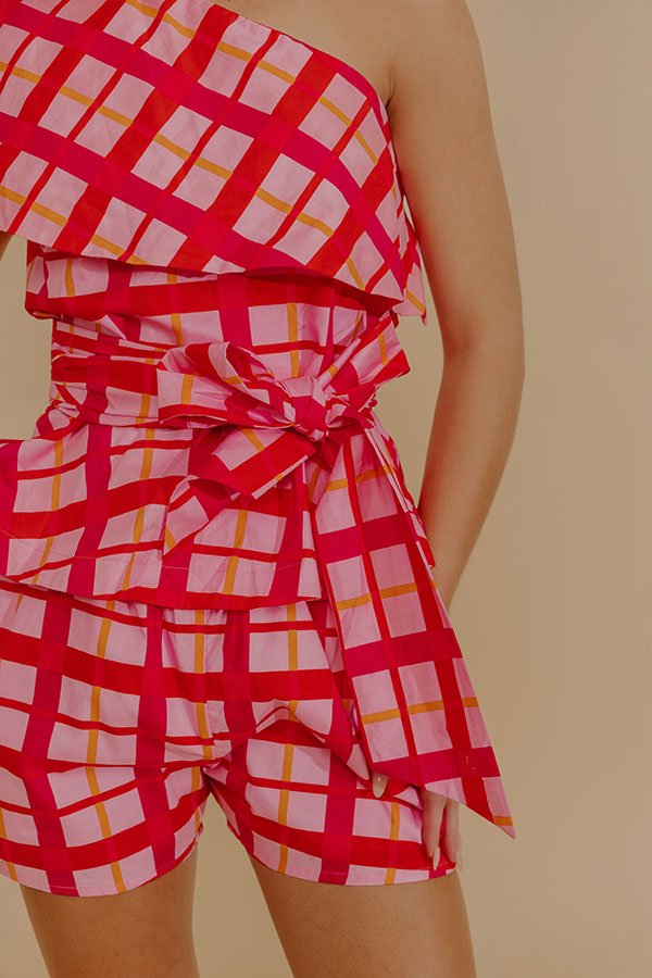 Pretty Chic High Waist Plaid Shorts Image - 2