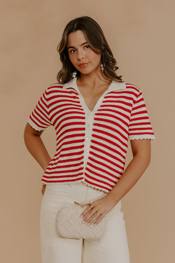 Dockside Brunch Knit Stripe Top Image - 2