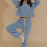 Weekend Away High Waist Knit Pants in Airy Blue Image - 1