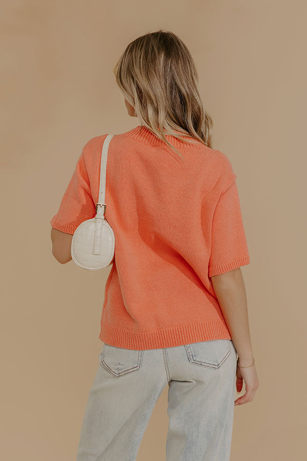 Sweet Spring Knit Sweater in Coral Image - 4