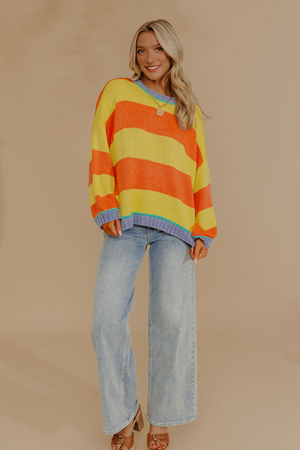 Coastal Ease Knit Sweater in Yellow Image - 5