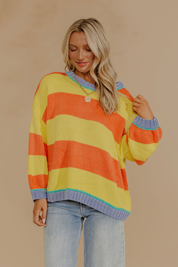 Coastal Ease Knit Sweater in Yellow Image - 2