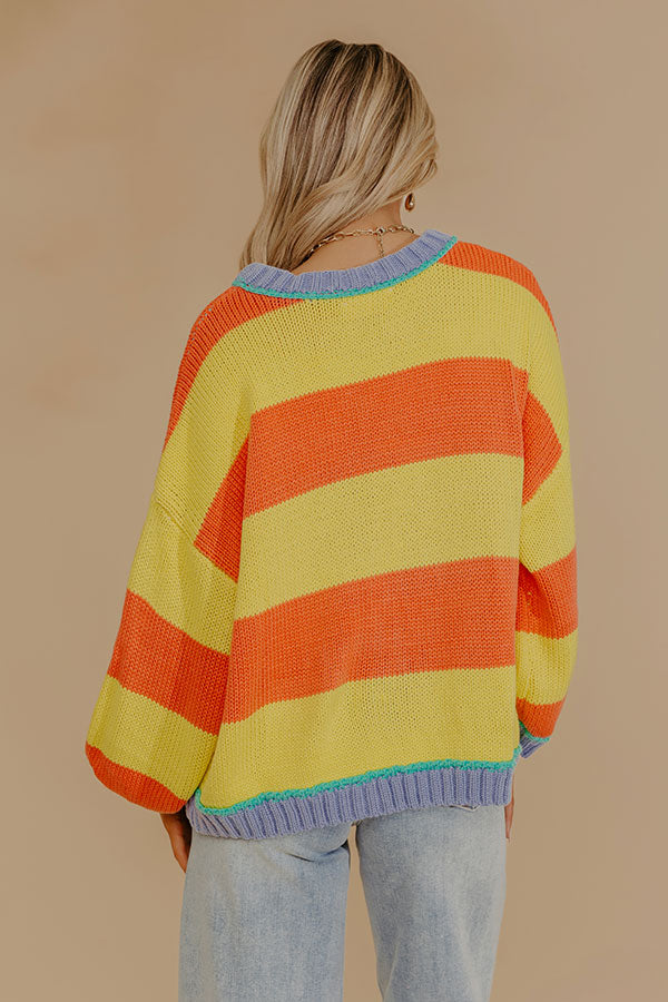 Coastal Ease Knit Sweater in Yellow Image - 4