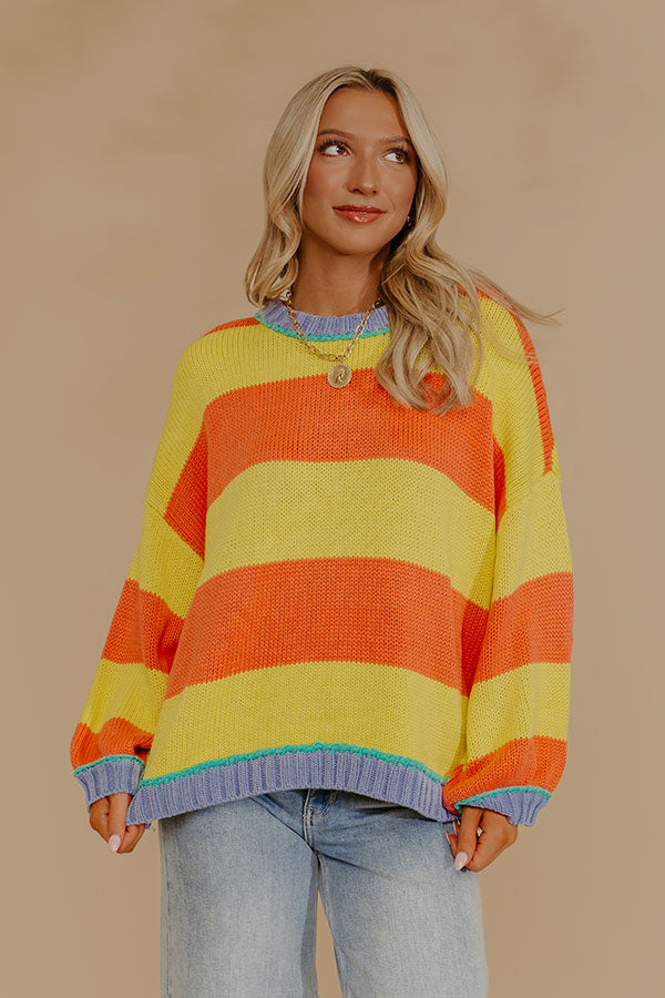 Coastal Ease Knit Sweater in Yellow Image - 1