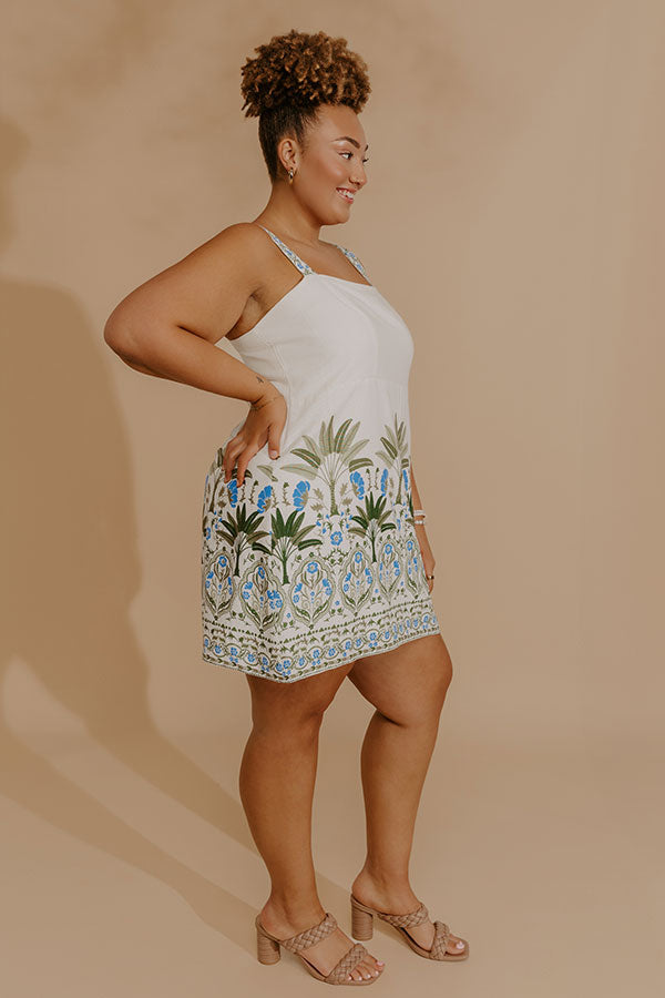 Afternoon in Amalfi Linen Blend Mini Dress Curves Image - 3