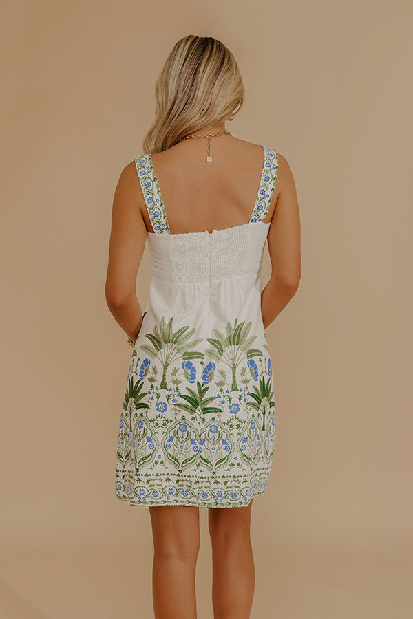 Afternoon in Amalfi Linen Blend Mini Dress Image - 5