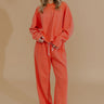 Weekend Away High Waist Knit Pants in Coral Image - 1