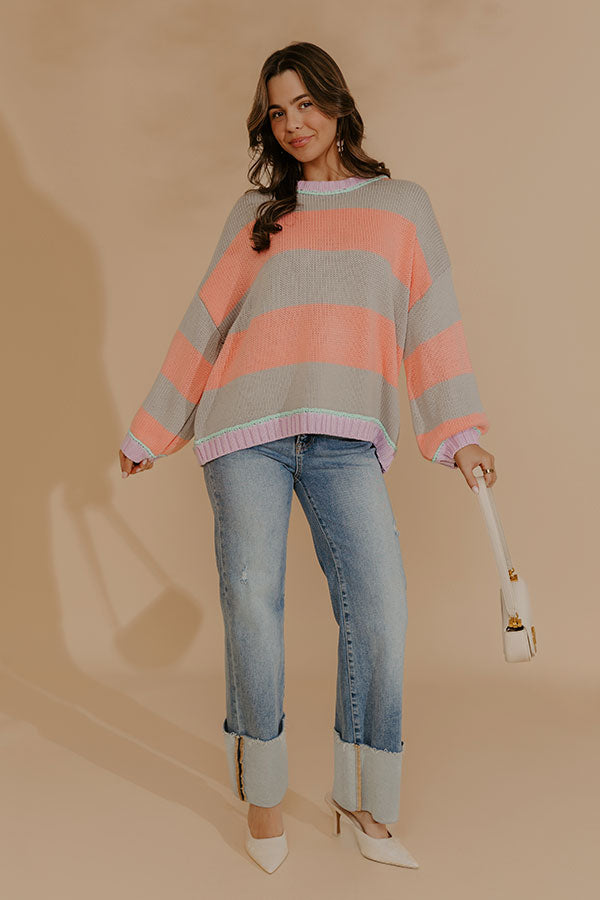 Coastal Ease Knit Sweater in Grey Image - 1