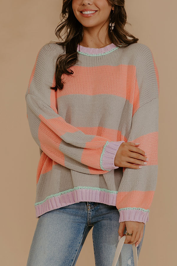 Coastal Ease Knit Sweater in Grey Image - 5