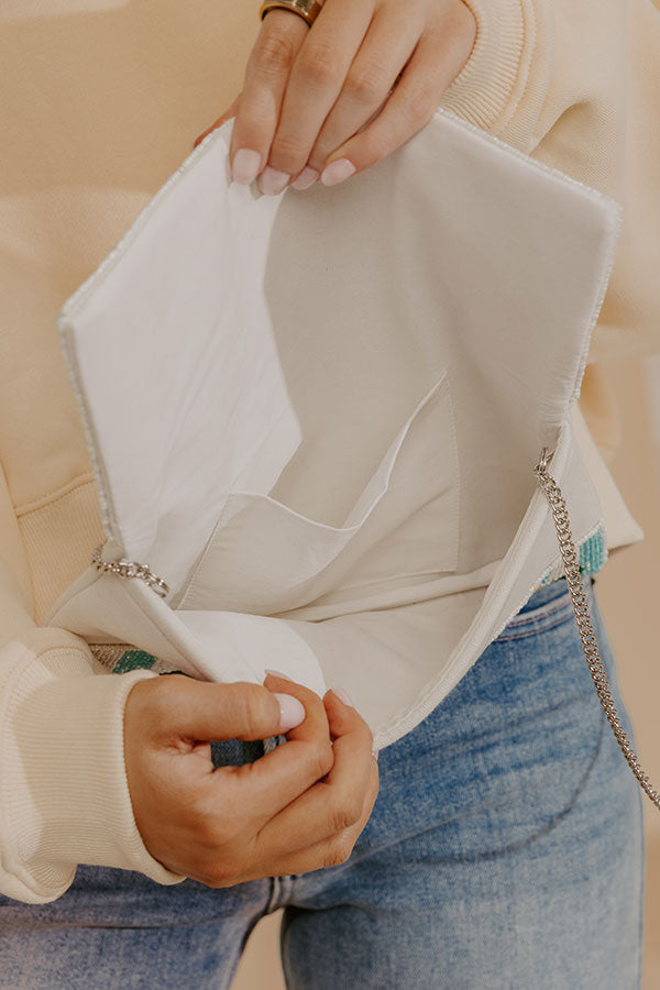 Lemon Love Beaded Stripe Clutch Image - 3