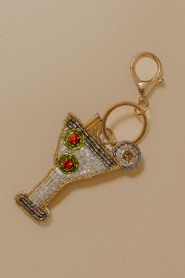 Martini Please Beaded Bag Charm Image - 1