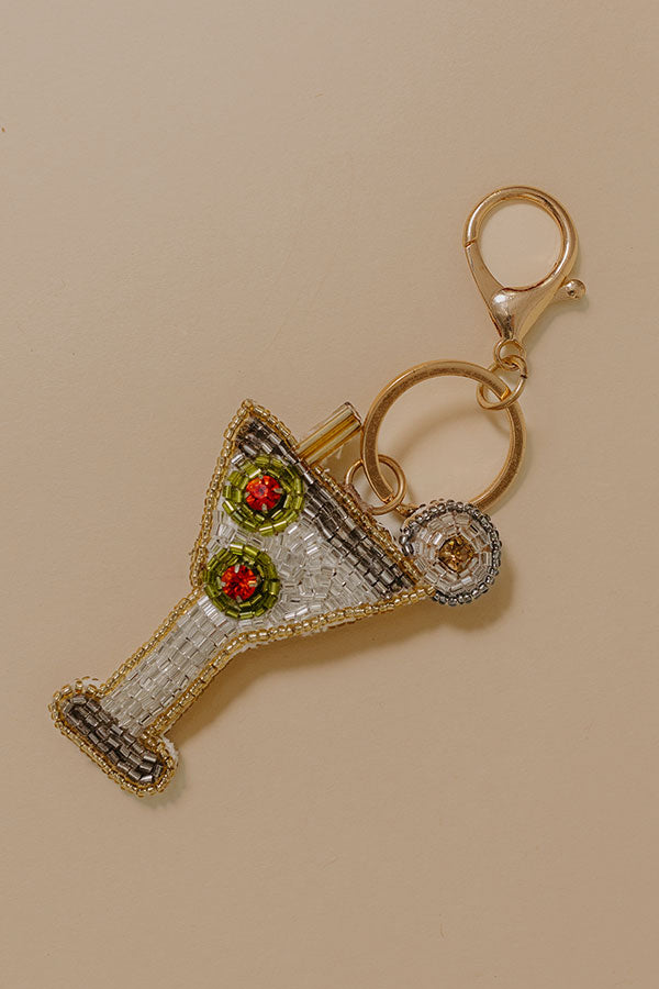 Martini Please Beaded Bag Charm Image - 3